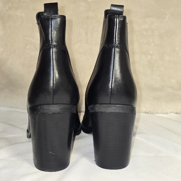 Marc Fisher LTD Gadri Black Leather Ankle Boots Women’s 9M Pointed Toe Western - Picture 5 of 9